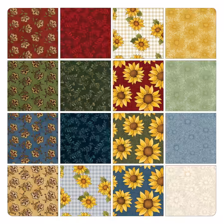 Assortment Sunflower Days, 16pcs x 15yds