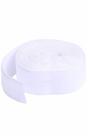 Fold-over Elastic 3/4in x 2yd White