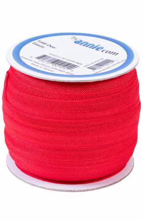 Fold-over Elastic 3/4in x 50yd Atom Red