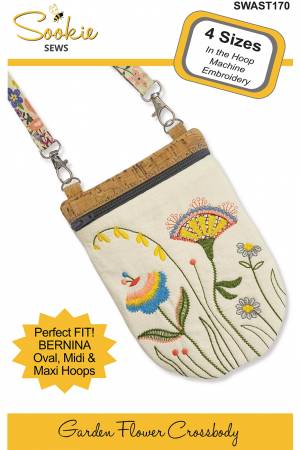 Garden Flower Crossbody Zipper Bag In the Hoop