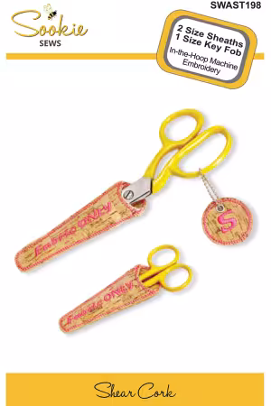 Shear Cork Sheaths and Monogram Key Fob Set ITH