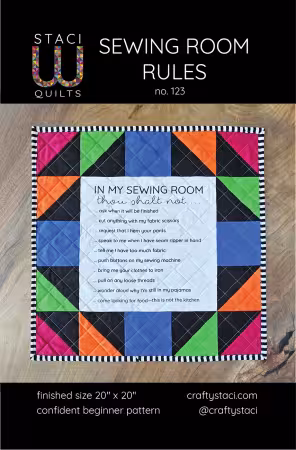 Sewing Room Rules Quilt and Panel