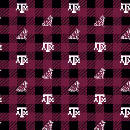 NCAA Texas A&M Buffalo Plaid Fleece