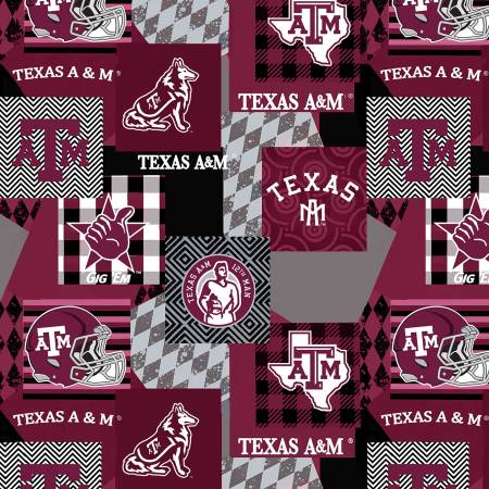 Texas A&M Collegiate Minky Geometric
