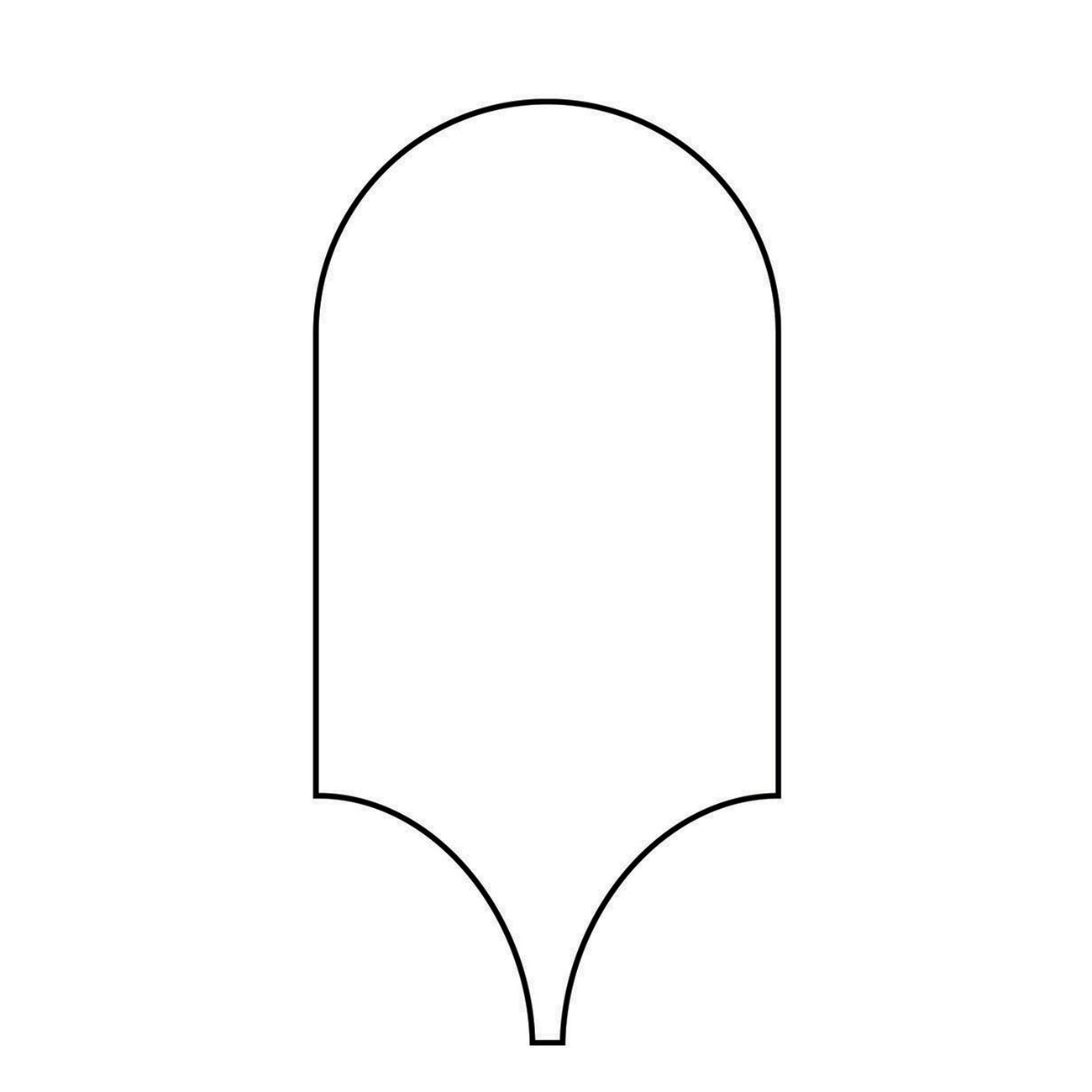 1/2in Elongated Clamshell Template By Daley, Sue