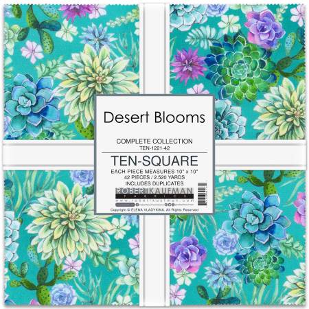 10in Squares Desert Blooms, 42pcs/bundle