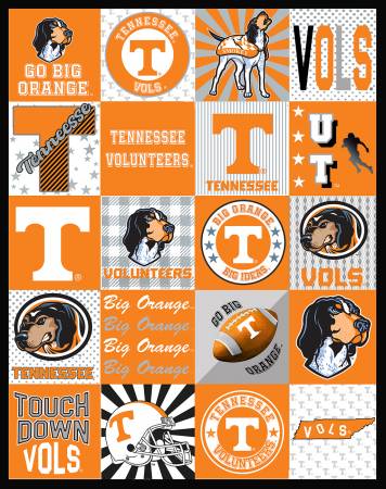 Ncaa-Tennessee Collegiate T-Shirt minky Panel-60inX 60in