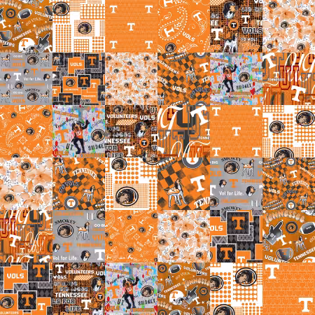 NCAA-Tennessee Collegiate Cheater Quilt allover-cotton 60in