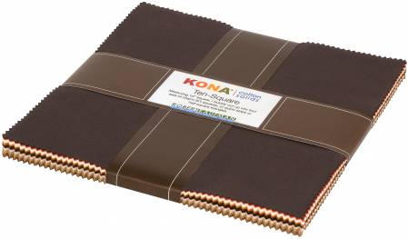 10in Squares Kona Solids, Norm & Nanette, 42pcs/bundle