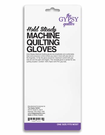 Gypsy Quilter Hold Steady Machine Gloves One Size