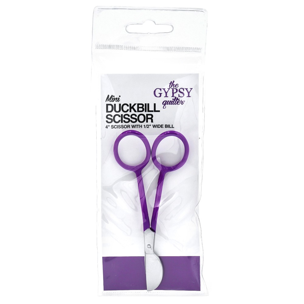The Gypsy Quilter TGQ035 Mini Duckbill Scissor in retail packaging