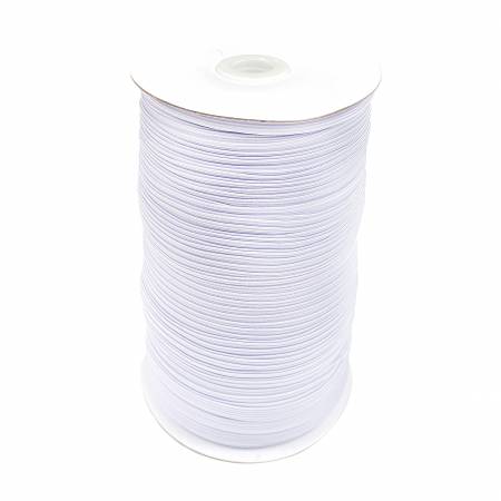 White Flat Elastic 1/4in x 200yds