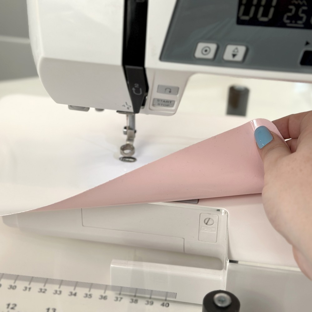 Pink self-gripping silicone underside of The Gypsy Quilter Supreme Slider