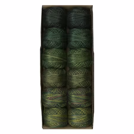 Valdani Pearl Cotton Ball Size 5 46yd 12 Colors Two In Green