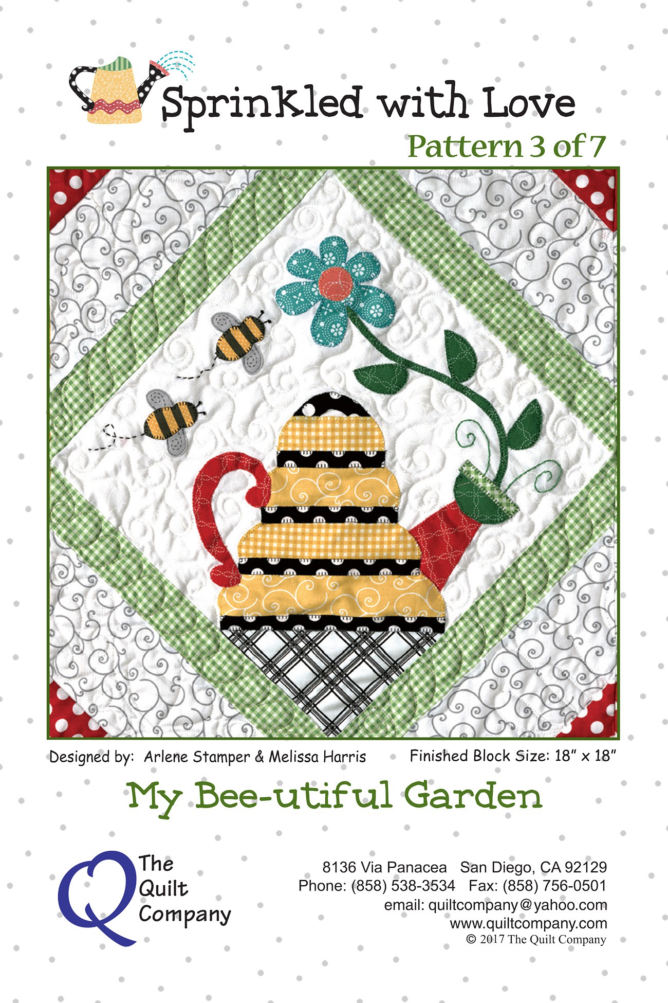 Sprinkled with Love Block 3 My Bee-utiful Garden