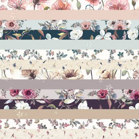 10in Squares Floral Serenade, 42pcs, 2 bundles/pack