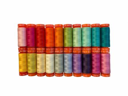 Tula Pink Curiouser and Curiouser Thread Collection 50wt 20 Small Spools