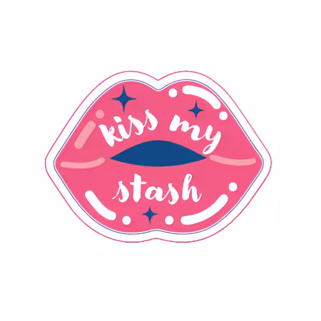 Kiss My Stash Sticker 6pk