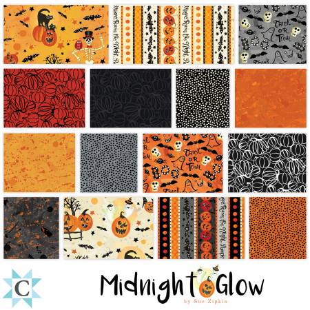 10in Squares Midnight Glow, 42pcs, 4 bundles per pack