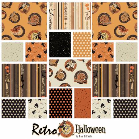 10in Squarse Retro Halloween, 42pcs, 4 bundles/pack