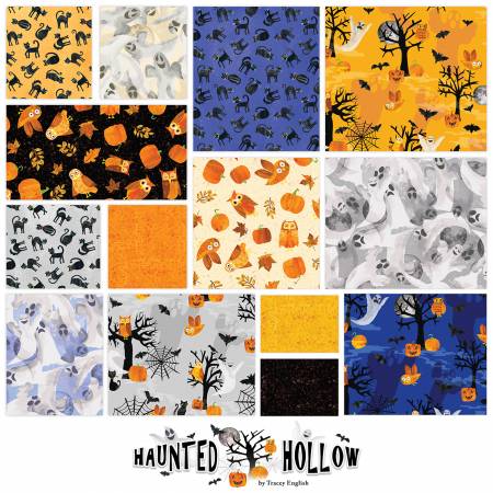 10in Squares Haunted Hollow, 42pcs, 4 bundles/pack