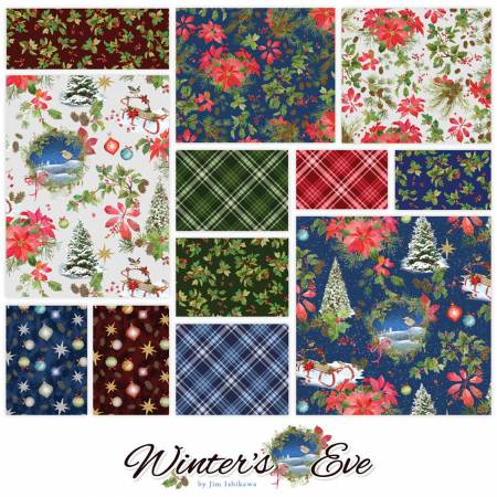 10in Squares Winter's Eve, 42pcs, 4 bundles/pack