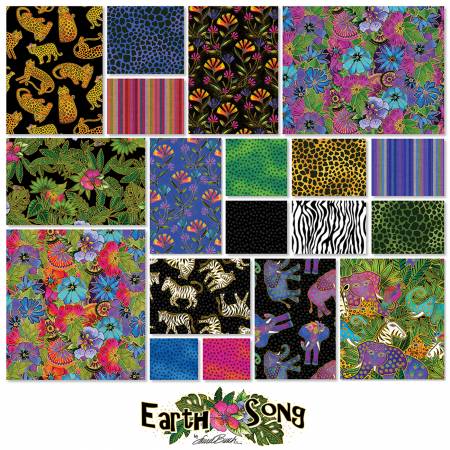 10in Squares, Earth Song, 42pcs, 4 bundles/pack