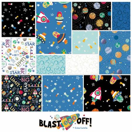 10in Squares Blast Off, 42pcs, 4 bundles/pack