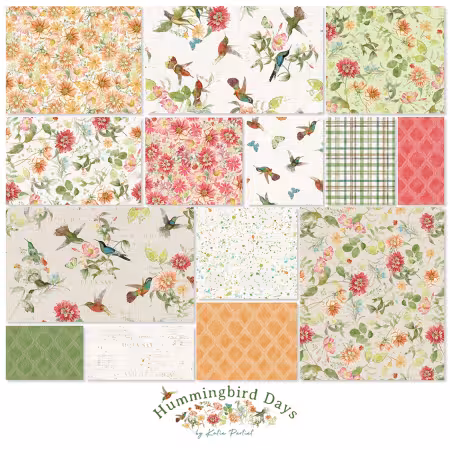 10in Squares Hummingbird Days, 42pcs, 4 bundles/pack