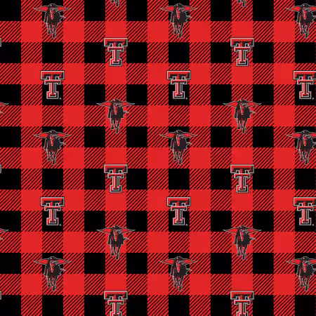 NCAA-Texas Tech Red Raiders Buffalo Plaid Fleece