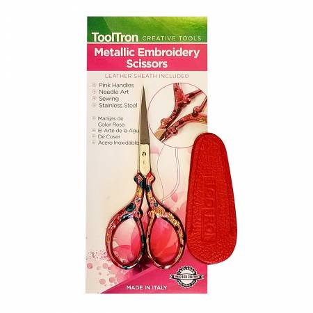 Metallic Embroidery Scissors 3-1/2in Red