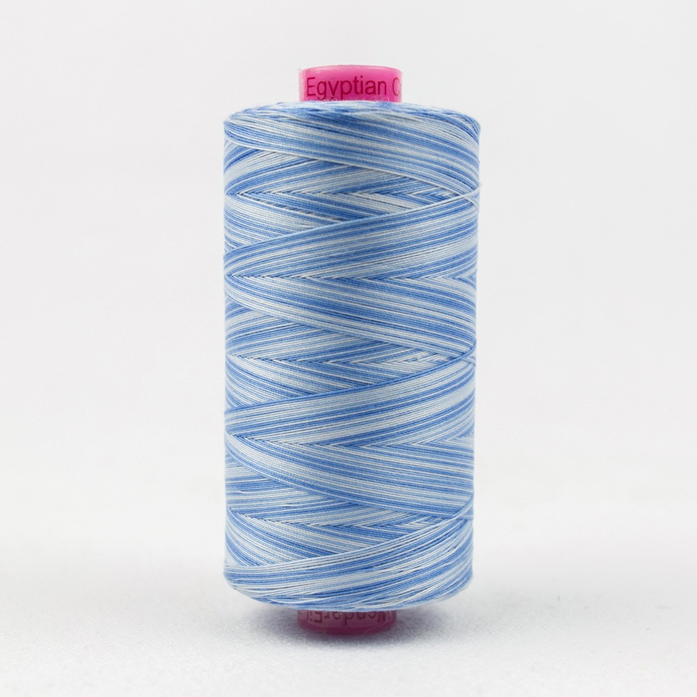 Tutti Variegated 50wt Cotton Thread 1000m Sky Blue