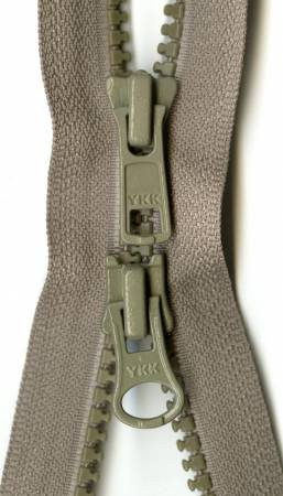 Vislon 2-Way Separating Zipper 36in Khaki