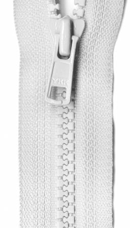 Fastrak 1-Way Separating Sport Zipper 18in White