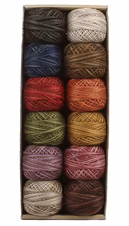 Valdani Pearl Cotton Ball Size 5 46yd 12 Colors Vintage Hues