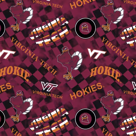 Virginia Tech Check allover-Cotton