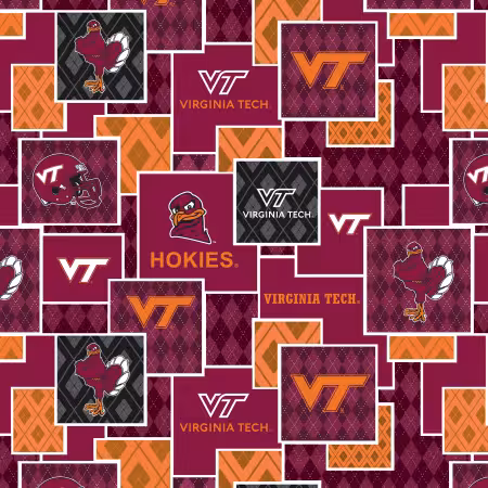 Virginia Tech Argyle Boxes-Cotton