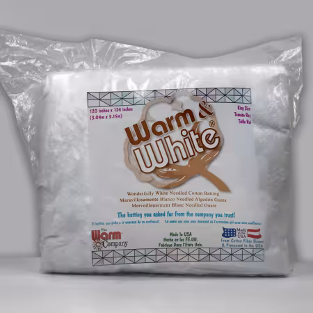 Batting Warm & White Cotton 120in x 124in