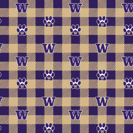 NCAA Washington Buffalo Plaid Fleece
