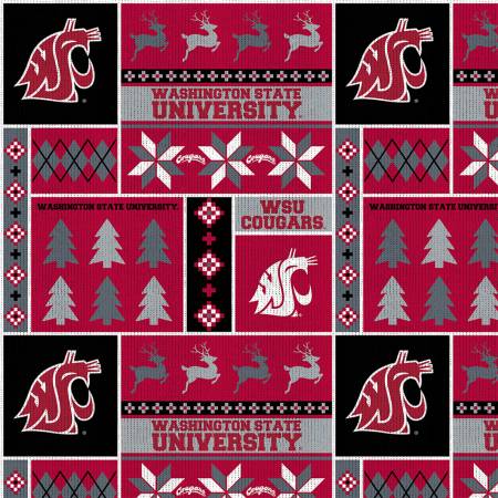 NCAA Washington State Ugly Sweater Fleece