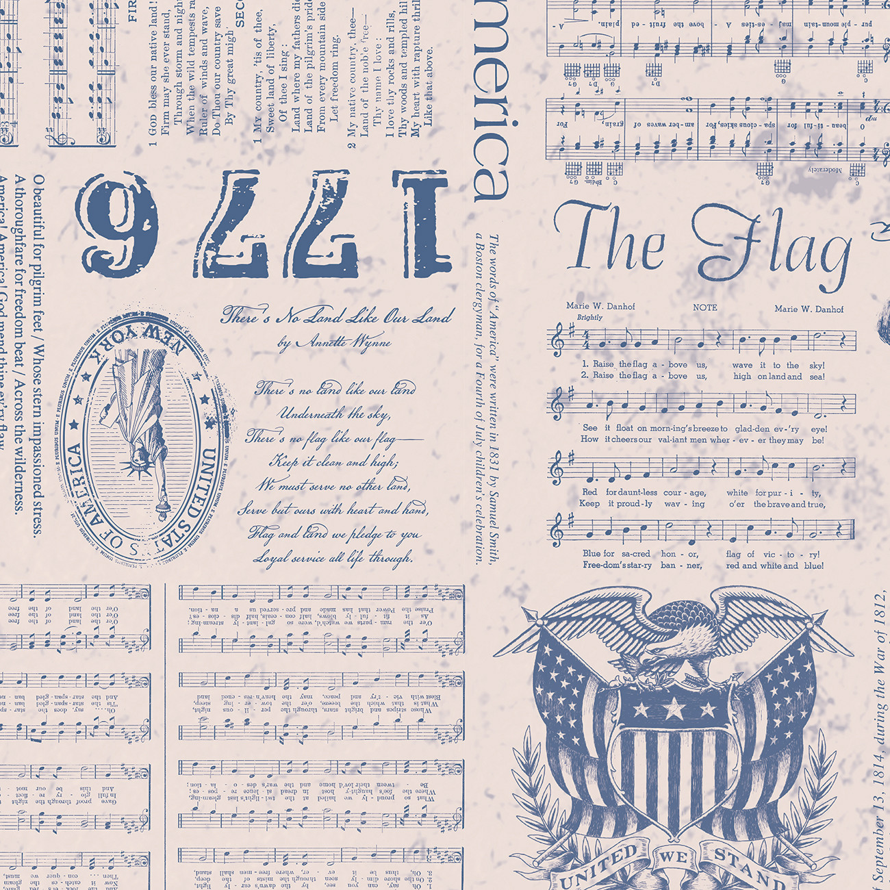Americana 108in Wide Back Liberty Blue By Holt, Lori