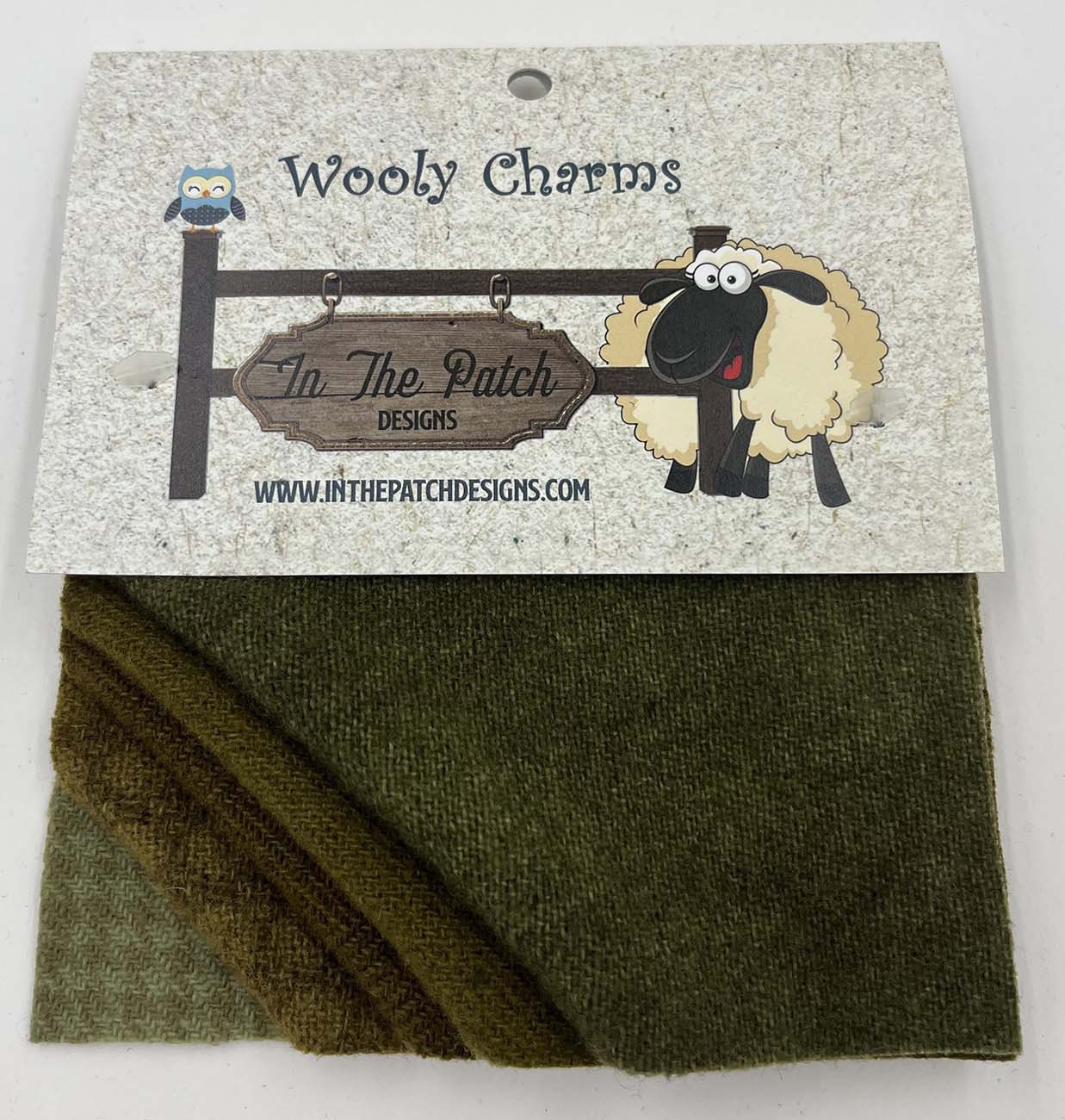Wooly Charms 5in x 5in Olive 5ct