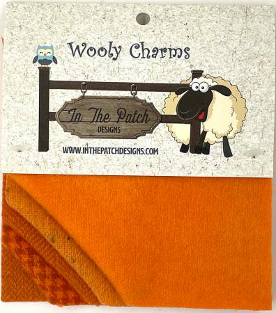 Wooly Charms 5in x 5in Carrots 5ct