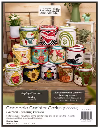 Caboodle Canister Cozies Pattern - Canada - Sewing Version
