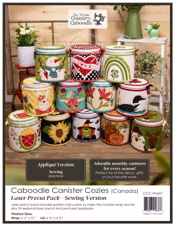 Caboodle Canister Cozies Laser Precut Pack - Canada - Sewing Version