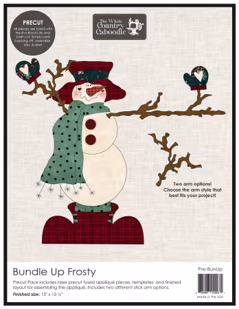 Bundle Up Frosty Laser Precut Fused Applique Pack