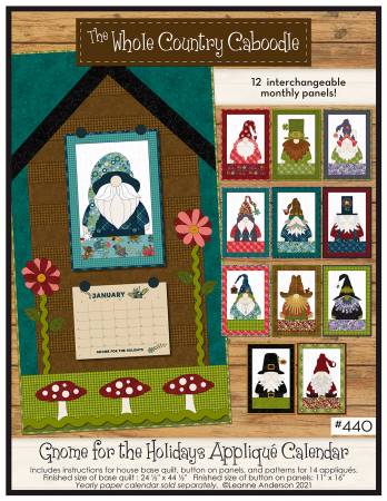 Gnome for the Holidays Calendar Applique Quilt