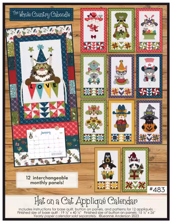 Hat on a Cat Applique Calendar