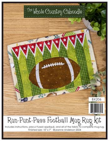 Run-Punt-Pass Football Mug Rug Kit