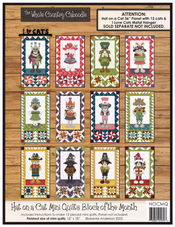 Hat on a Cat Mini Quilts Block of the Month